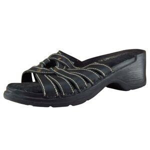 Modellista Size 7 M Black Slide Leather Women Sandal Shoes